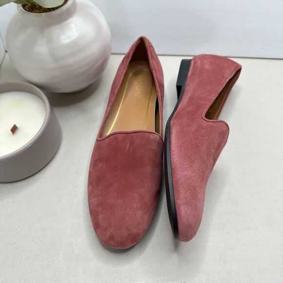 New Vionic Willa Slip On Comfort Loafer Shoes Pink Suede Leather Women's 6.5 - Picture 8 of 11